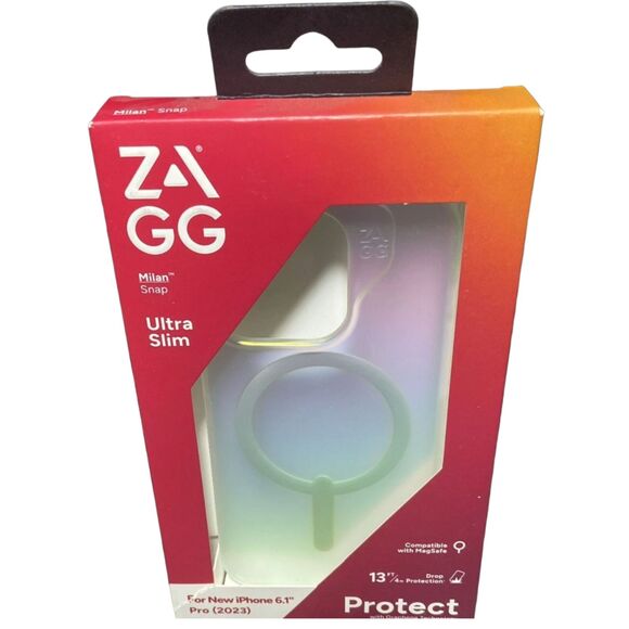 ZAGG Milan iPhone 15 Pro MagSafe Case 6.1" Iridescent Slim Durable Cover NEW - Picture 1 of 7